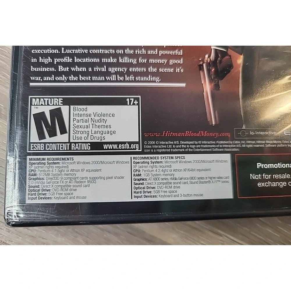 Hitman Blood Money PC DVD-ROM Full‎ Version Game FACTORY SEALED